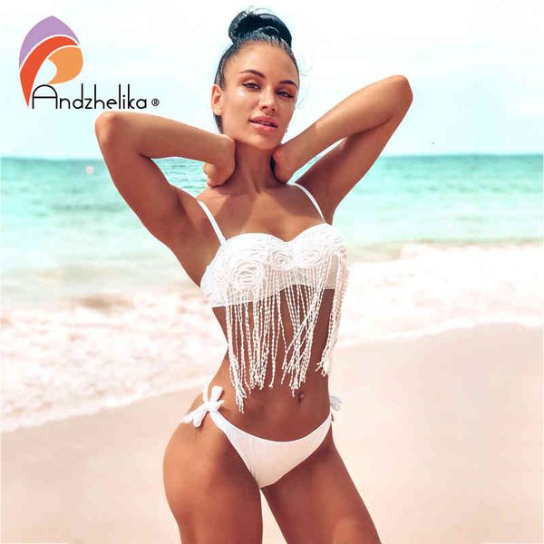 swimwear andzhelika lace flower tassel bikinis women swimsuit push up bikini set 2021 summer low waist brazilian bathing suit, White;black
swimwear andzhelika lace flower tassel bikinis women swimsuit push up bikini set 2021 summer low waist brazilian bathing suit, White;black
