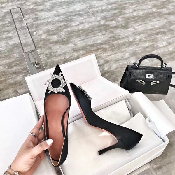 dress shoes 2021 sunflower rhinestone buckle high-heeled pointy ladies satin for wedding party, Black
dress shoes 2021 sunflower rhinestone buckle high-heeled pointy ladies satin for wedding party, Black