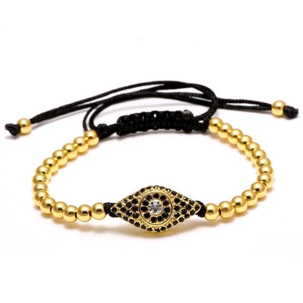 black rope braided crystal eyes 4mm copper beads adjustable bracelet charm bracelets, Golden;silver
black rope braided crystal eyes 4mm copper beads adjustable bracelet charm bracelets, Golden;silver