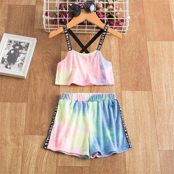toddler kids clothes set girls summer colorful print rainbow sport children sling vest backless crop short pants tracksuits clothing set, White
toddler kids clothes set girls summer colorful print rainbow sport children sling vest backless crop short pants tracksuits clothing set, White