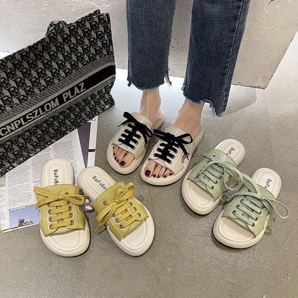 slippers women leather sandals breathable summer lace up open toe ladies flat shoes zapatos mujer comfortable, Black
slippers women leather sandals breathable summer lace up open toe ladies flat shoes zapatos mujer comfortable, Black