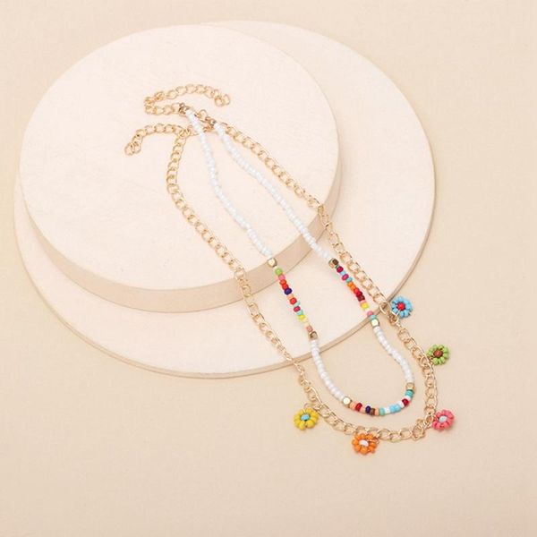 chains 2021 trend cute colorful beaded flower necklace ladies daisy crystal statement choker match summer holiday jewelry, Silver
chains 2021 trend cute colorful beaded flower necklace ladies daisy crystal statement choker match summer holiday jewelry, Silver