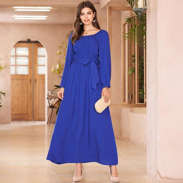 casual dresses autumn women dress elegant blue square collar maxi long sleeve belted, Black;gray
casual dresses autumn women dress elegant blue square collar maxi long sleeve belted, Black;gray