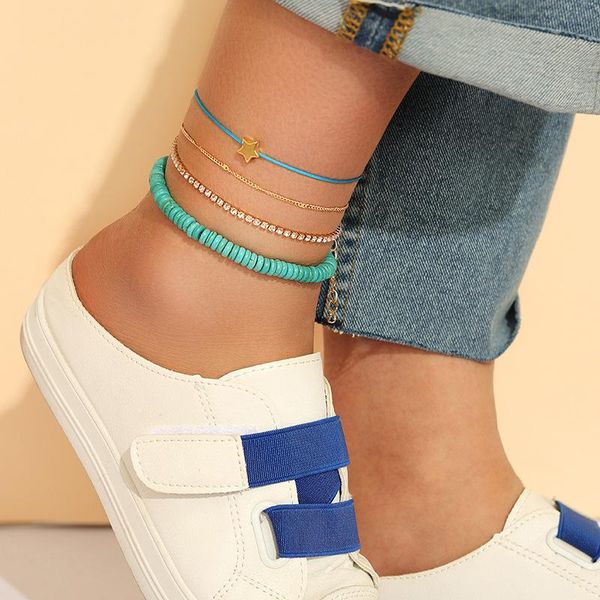 anklets star pendant 2021 for women stone beads rhinestone chain anklet bohemian bracelets on leg boho ocean jewelry gifts, Red;blue
anklets star pendant 2021 for women stone beads rhinestone chain anklet bohemian bracelets on leg boho ocean jewelry gifts, Red;blue