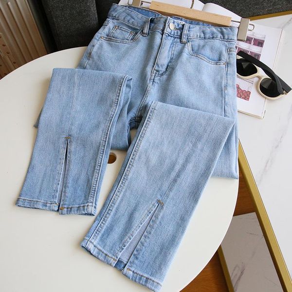 women's jeans soft denim is very thin, light blue jeans, female high-waisted straight cropped pants, spring and summer tide
women's jeans soft denim is very thin, light blue jeans, female high-waisted straight cropped pants, spring and summer tide