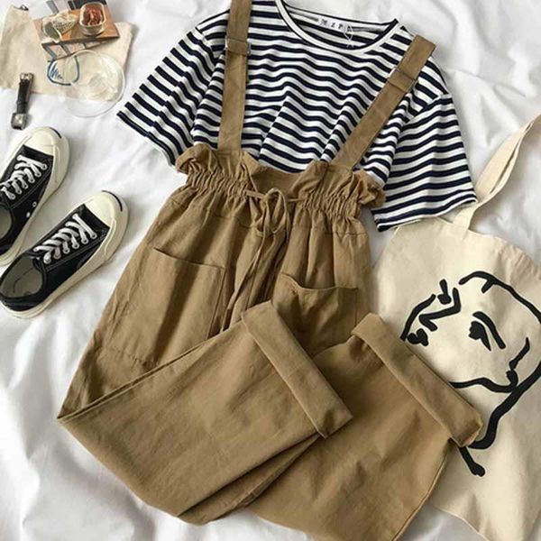 casual 2 piece set summer women tracksuits pants striped t shirt fashion overall white above knee, short khaki outfits for, Gray
casual 2 piece set summer women tracksuits pants striped t shirt fashion overall white above knee, short khaki outfits for, Gray
