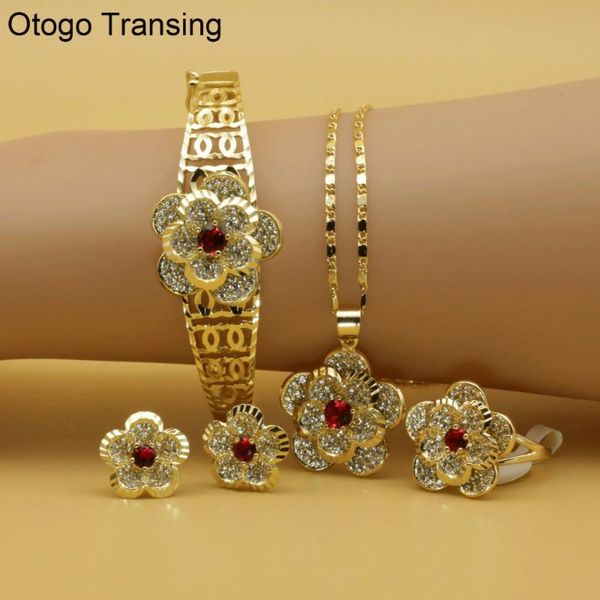 earrings & necklace otogo transing 2021 party gold color jewelry set charm women fashion red crystal ring bracelet flower set210, Silver
earrings & necklace otogo transing 2021 party gold color jewelry set charm women fashion red crystal ring bracelet flower set210, Silver