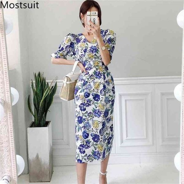 summer korean vintage floral printed long dress women puff sleeve v-neck dresses elegant fashion female party vestidos 210513, Black;gray
summer korean vintage floral printed long dress women puff sleeve v-neck dresses elegant fashion female party vestidos 210513, Black;gray