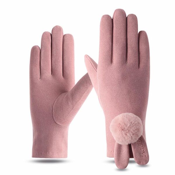 gloves female winter plus velvet thickened warm wool driving korean fur ball touch screen student cycling five fingers, Blue;gray
gloves female winter plus velvet thickened warm wool driving korean fur ball touch screen student cycling five fingers, Blue;gray