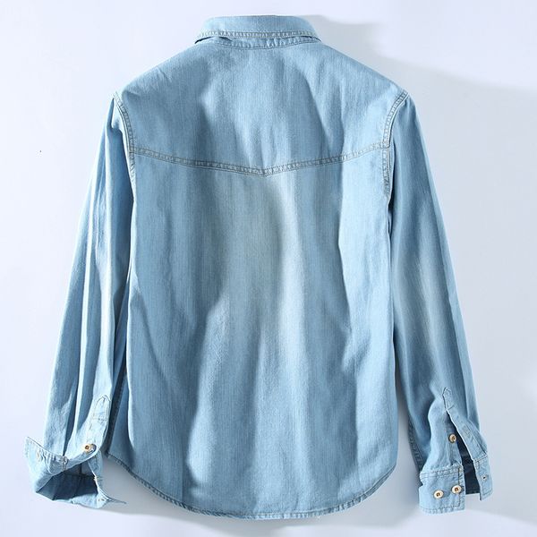 men's casual shirts 4 colors denim fashion cotton cowboy long-sleeved jeans male brand clothes black sky blue dero, White;black
men's casual shirts 4 colors denim fashion cotton cowboy long-sleeved jeans male brand clothes black sky blue dero, White;black