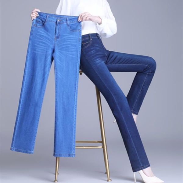 fashion women jeans slim fit denim pants bottom straight high waist stretch female flare trouser women's & capris, Black;white
fashion women jeans slim fit denim pants bottom straight high waist stretch female flare trouser women's & capris, Black;white