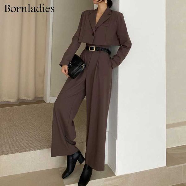 bornladies office lady blazer suits vintage 2 piece set long sleeve short + high waist wide leg pants outfits 210930, White
bornladies office lady blazer suits vintage 2 piece set long sleeve short + high waist wide leg pants outfits 210930, White