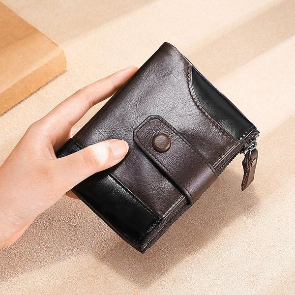 wallets men's wallet casual fashion patchwork vintage genuine leather purse coin pocket safe holder short rfid, Red;black
wallets men's wallet casual fashion patchwork vintage genuine leather purse coin pocket safe holder short rfid, Red;black