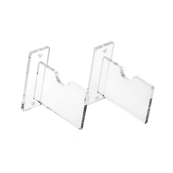 pair clear acrylic wall mount hanger display holder for swords hooks & rails 
pair clear acrylic wall mount hanger display holder for swords hooks & rails