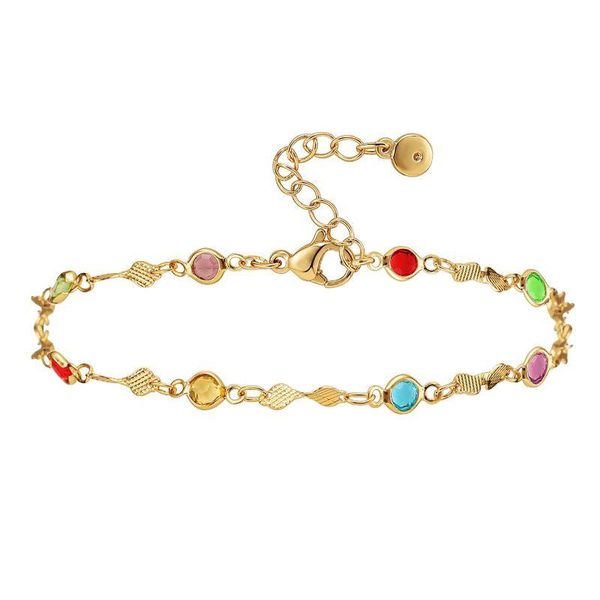 anklets european and american ladies 18k real gold anklet with zircon niche design trend adjustable foot ornament, Red;blue
anklets european and american ladies 18k real gold anklet with zircon niche design trend adjustable foot ornament, Red;blue