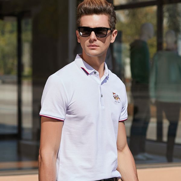 fashion polo shirt summer men's short sleeve t-shirt trendy casual loose business solid color lapel for men, White;black
fashion polo shirt summer men's short sleeve t-shirt trendy casual loose business solid color lapel for men, White;black