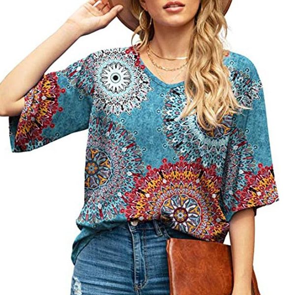 women's t-shirt fashion leopard printed casual loose v neck 2021 summer short sleeve retro baroque women clothing, White
women's t-shirt fashion leopard printed casual loose v neck 2021 summer short sleeve retro baroque women clothing, White