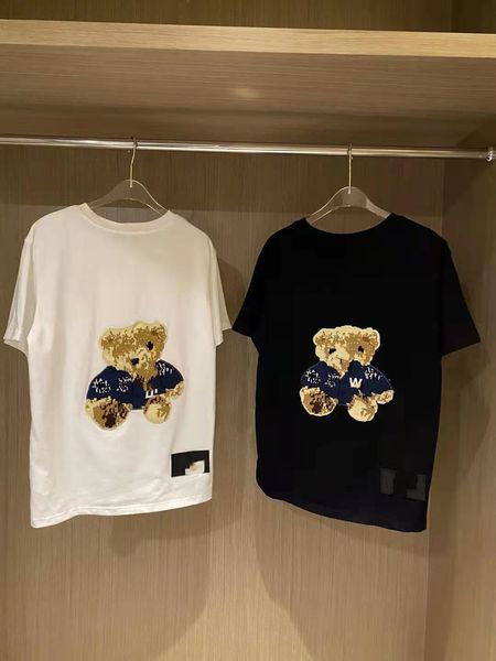 luxury design bear cartoon embroidery short sleeve t-shirt letter round neck loose casual fashion couple, White
luxury design bear cartoon embroidery short sleeve t-shirt letter round neck loose casual fashion couple, White