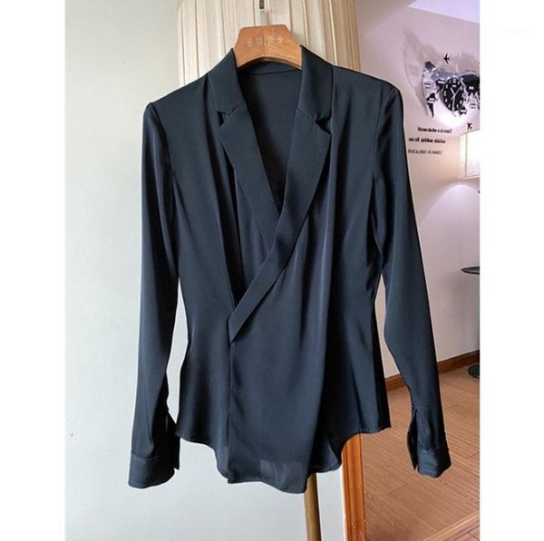 women's suits & blazers autumn suit mulberry silk shirt collar black, White;black
women's suits & blazers autumn suit mulberry silk shirt collar black, White;black