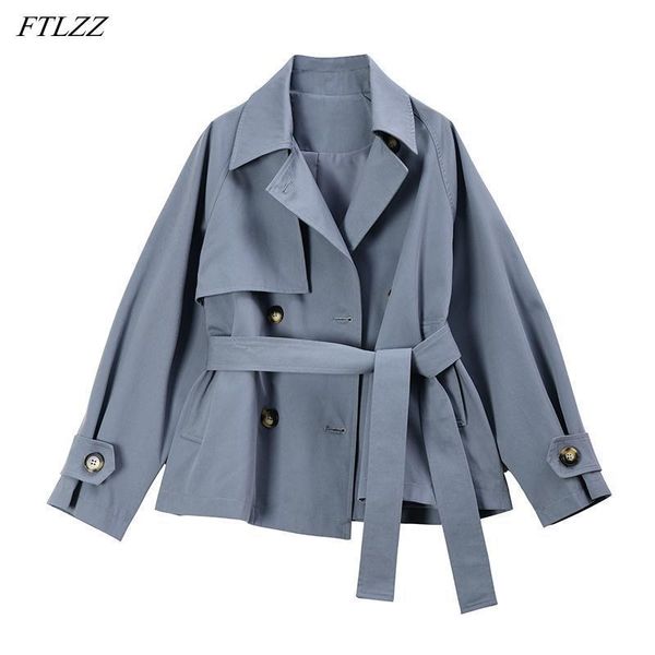 women's trench coats ftlzz spring autumn women high street double breasted turn-down collar with belt office lady solid color loose jac, Tan;black
women's trench coats ftlzz spring autumn women high street double breasted turn-down collar with belt office lady solid color loose jac, Tan;black