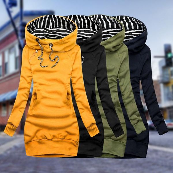 women's hoodies & sweatshirts autumn winter warm sweatshirt dress long-sleeved woman clothing hooded collar pocket design simple vestid, Black
women's hoodies & sweatshirts autumn winter warm sweatshirt dress long-sleeved woman clothing hooded collar pocket design simple vestid, Black