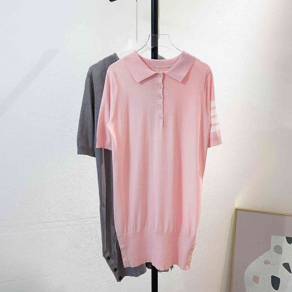 tb summer new fashion brand college style pink polo t-shirt dress with slim waist and children's short sleeve knitted skirt, Black
tb summer new fashion brand college style pink polo t-shirt dress with slim waist and children's short sleeve knitted skirt, Black