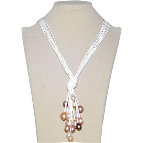 pendant necklaces white trendy design multi strand natural rice pearl lariat leather necklace, Silver
pendant necklaces white trendy design multi strand natural rice pearl lariat leather necklace, Silver