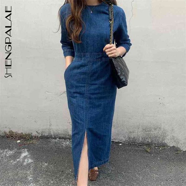 summer o neck short sleeve casaul women elegant long robe korea slim split laides denim blue dress qv888 210427, Black;gray
summer o neck short sleeve casaul women elegant long robe korea slim split laides denim blue dress qv888 210427, Black;gray