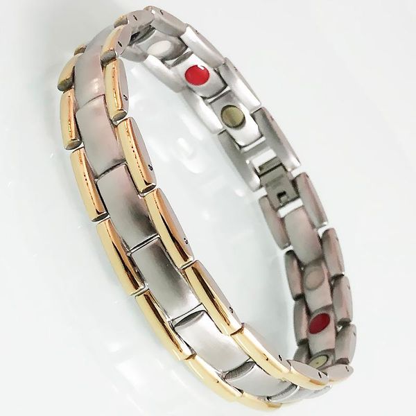 link, chain men's gold plated heavy metal stainless steel bracelets energy health care therapy magnetic wristband male friendship jewel, Black
link, chain men's gold plated heavy metal stainless steel bracelets energy health care therapy magnetic wristband male friendship jewel, Black