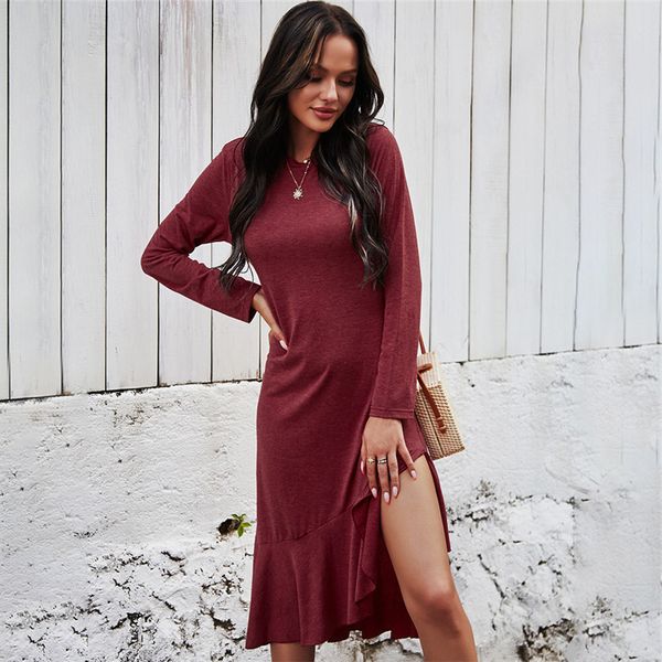 elegant solid color casual full sleeve high waist spring dress for women new fashion, Black;gray
elegant solid color casual full sleeve high waist spring dress for women new fashion, Black;gray