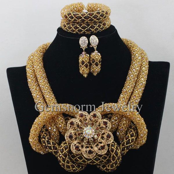 earrings & necklace luxury gold brown nigerian wedding african beads jewelry set crystal bridal women costume wb820, Silver
earrings & necklace luxury gold brown nigerian wedding african beads jewelry set crystal bridal women costume wb820, Silver