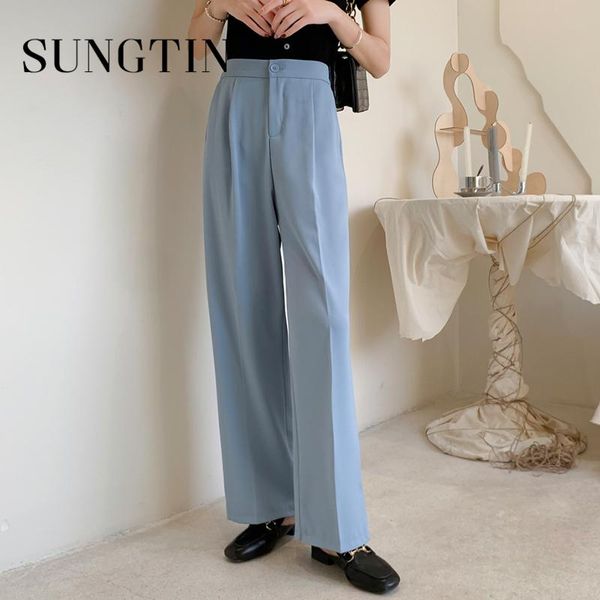 women's pants & capris sungtin casual wide leg women elegant high waist trousers office lady korea style straight suit 3 colors fashion, Black;white
women's pants & capris sungtin casual wide leg women elegant high waist trousers office lady korea style straight suit 3 colors fashion, Black;white