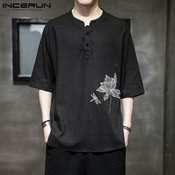 men's casual shirts incerun 2021 men shirt printed stand collar half sleeve streetwear breathable cotton vintage summer camisas s-5xl, White;black
men's casual shirts incerun 2021 men shirt printed stand collar half sleeve streetwear breathable cotton vintage summer camisas s-5xl, White;black
