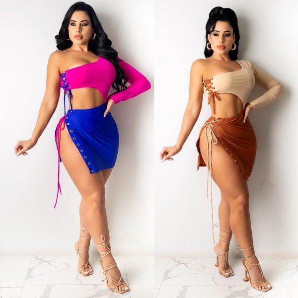 casual dresses one shoulder bandage dress women cut out waist club outfit long sleeve high split bodycon 2021 summer party sundress, Black;gray
casual dresses one shoulder bandage dress women cut out waist club outfit long sleeve high split bodycon 2021 summer party sundress, Black;gray