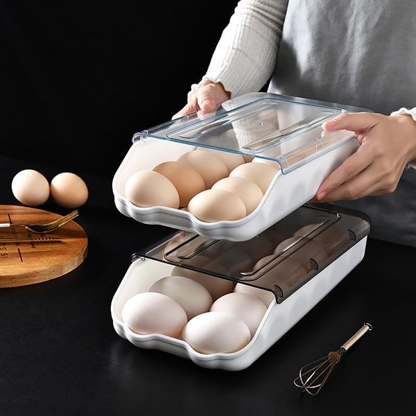 fridge egg holder large capacity storage box container auto-sliding design sturdy and durable material household kitchen use bottles & jars
fridge egg holder large capacity storage box container auto-sliding design sturdy and durable material household kitchen use bottles & jars