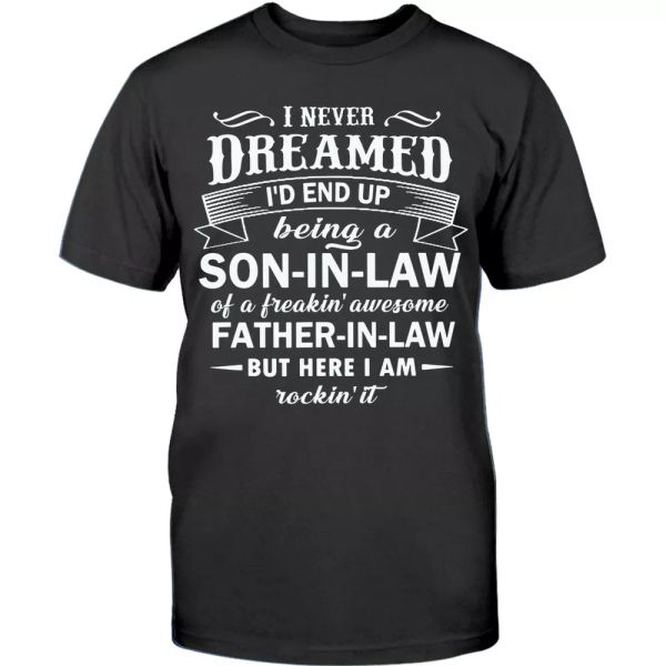 funny son-in-law of an awesome father-in-law t-shirt gift for son in law tee men, White;black
funny son-in-law of an awesome father-in-law t-shirt gift for son in law tee men, White;black