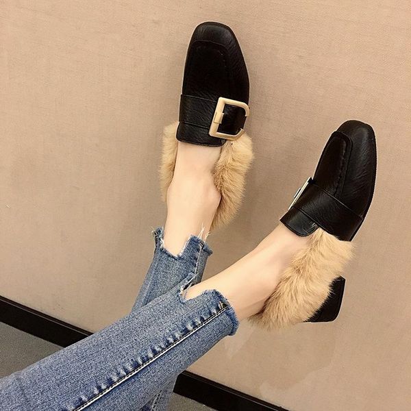 dress shoes women's winter plus velvet thick heeled cotton, Black
dress shoes women's winter plus velvet thick heeled cotton, Black