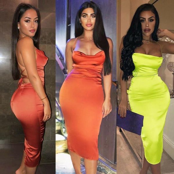 elegant women stain tight slim fit pencil tube basic midi dress female backless bandaged ladies summer casual dresses, Black;gray
elegant women stain tight slim fit pencil tube basic midi dress female backless bandaged ladies summer casual dresses, Black;gray