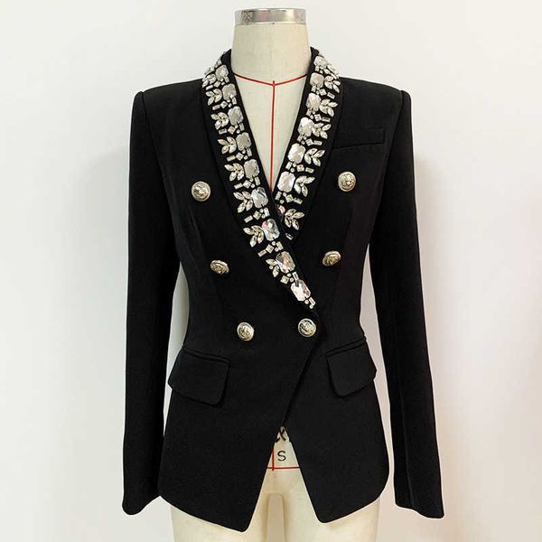 designer women black blazers lion head golden buttons double breasted rhinestones blazer coat female slim office business suit, White;black
designer women black blazers lion head golden buttons double breasted rhinestones blazer coat female slim office business suit, White;black