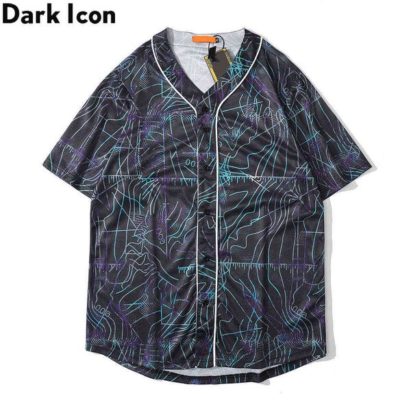 full printing hip hop baseball shirt summer outerwear men's shirt 210603, White;black
full printing hip hop baseball shirt summer outerwear men's shirt 210603, White;black