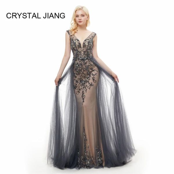 party dresses arrival 2021 v neck heavy beaded evening custom made formal long gray tulle luxury gown for dress, White;black
party dresses arrival 2021 v neck heavy beaded evening custom made formal long gray tulle luxury gown for dress, White;black