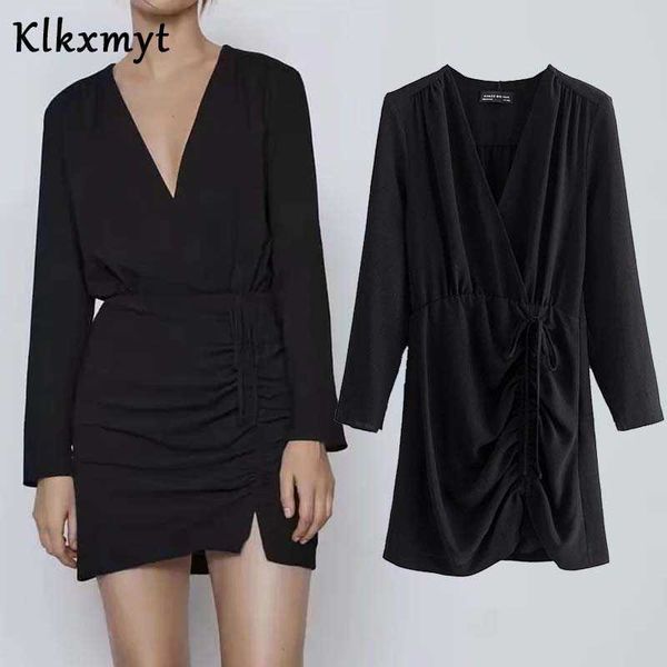 klkxmyt autumn za dress women england style vintage folds v neck party mini vestidos de fiesta noche vestido 210527, Black;gray
klkxmyt autumn za dress women england style vintage folds v neck party mini vestidos de fiesta noche vestido 210527, Black;gray