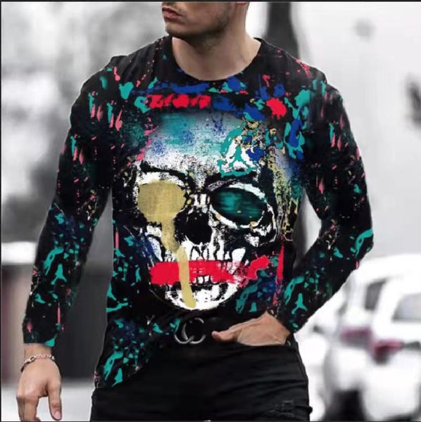 men's t-shirts long sleeve clothes vintage skull printed fashion tees autumn casual o-neck loose t shirt for men streetwea, White;black
men's t-shirts long sleeve clothes vintage skull printed fashion tees autumn casual o-neck loose t shirt for men streetwea, White;black