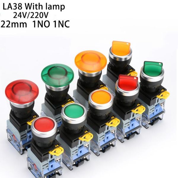 la38-11xd/2 button switch with light 22 self locking reset flat head inching 24 220 v red green start mushroom knob smart home control
la38-11xd/2 button switch with light 22 self locking reset flat head inching 24 220 v red green start mushroom knob smart home control
