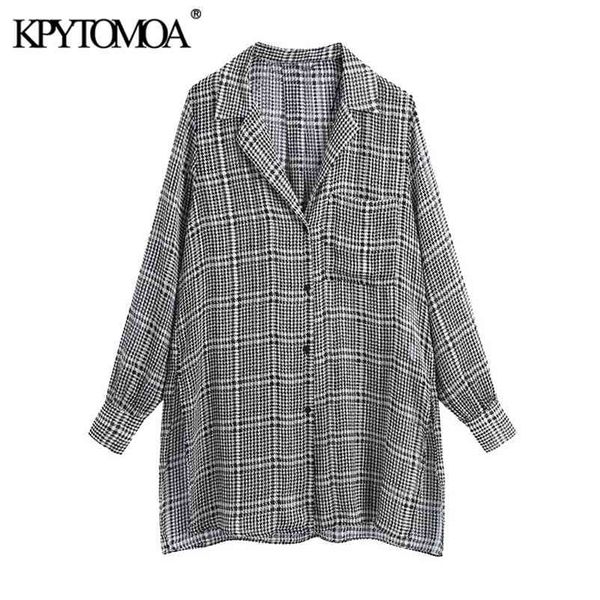 women fashion with pockets oversized houndstooth blouses vintage long sleeve side slit hem female shirts chic 210420, White
women fashion with pockets oversized houndstooth blouses vintage long sleeve side slit hem female shirts chic 210420, White