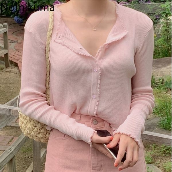 nomikuma korean sweet thin cropped cardigan single breasted long sleeve fashion pink sweater women autumn ropa mujer 3c441 210514, White;black
nomikuma korean sweet thin cropped cardigan single breasted long sleeve fashion pink sweater women autumn ropa mujer 3c441 210514, White;black