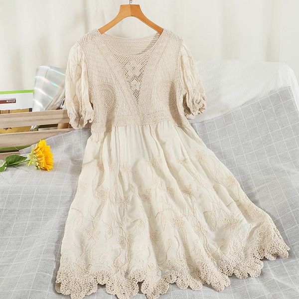 vintage hollow out beige/white dress women summer elegant round neck short puff sleeve loose vestidos female embroidery robe newswimwear bat, Black;gray
vintage hollow out beige/white dress women summer elegant round neck short puff sleeve loose vestidos female embroidery robe newswimwear bat, Black;gray
