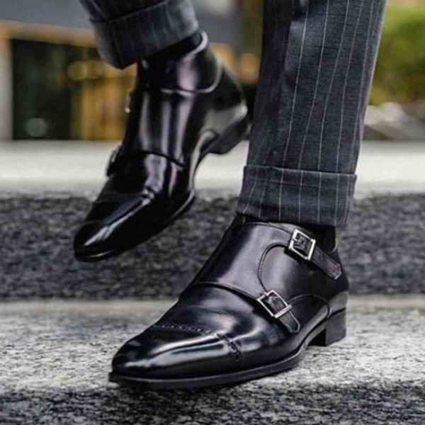 plutonium shoe handcrafted black buckle pointed loafers monk heels comfortable classic low fashion business shoes 3kc001
plutonium shoe handcrafted black buckle pointed loafers monk heels comfortable classic low fashion business shoes 3kc001