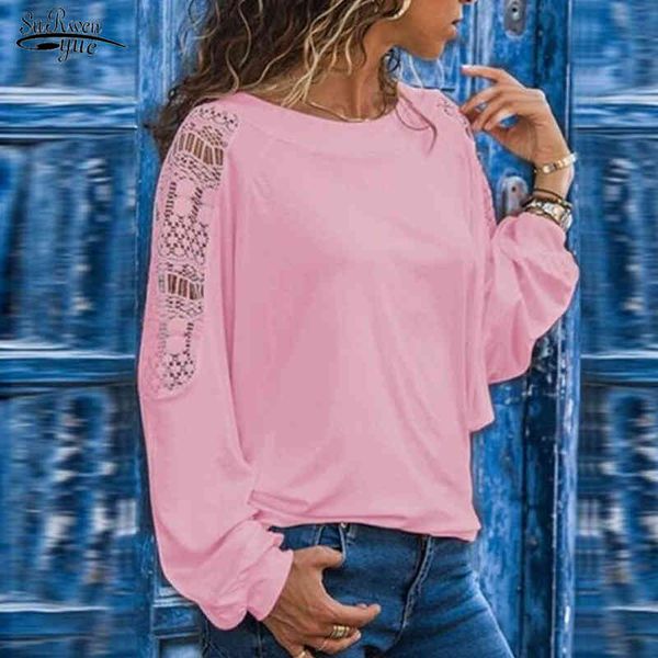 solid collar cotton blouse women clothing long sleeve shirt korean office lady lace o-neck white loose 13415 210508
solid collar cotton blouse women clothing long sleeve shirt korean office lady lace o-neck white loose 13415 210508
