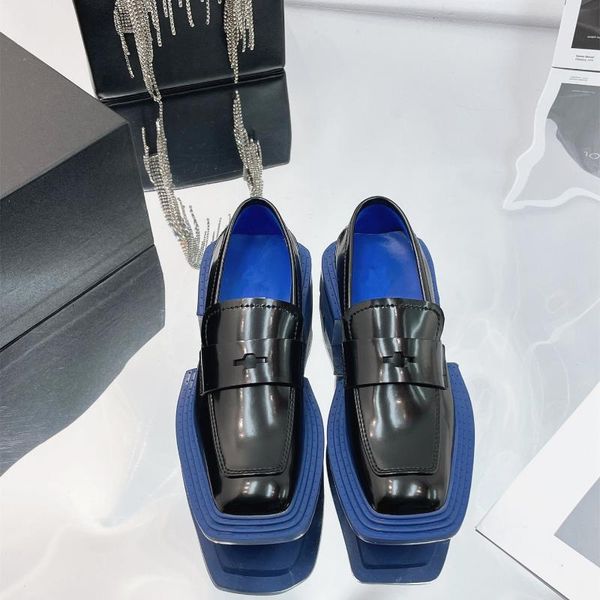 dress shoes women blue bottom square toe leather 2021 autumn thick increased derby fashion loafers, Black
dress shoes women blue bottom square toe leather 2021 autumn thick increased derby fashion loafers, Black